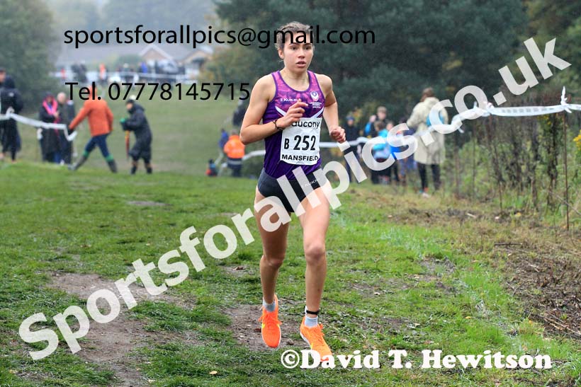 Junior Women, 2022 National Cross Country Relays, Berry Hill Park, Mansfield.  Photo: David T. Hewitson/Sports for All Pics